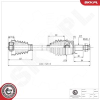 Esen SKV Antriebswelle Gelenkwelle FüR Fiat Bravo II 198_ 198 Stilo Multi Wagon