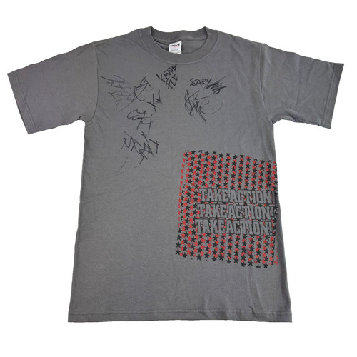 Take Action T Shirt Sub City Records Presents Various Artists Signed Gray Small