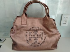 Tory Burch metalic rose gold leather TOTEBAG tote