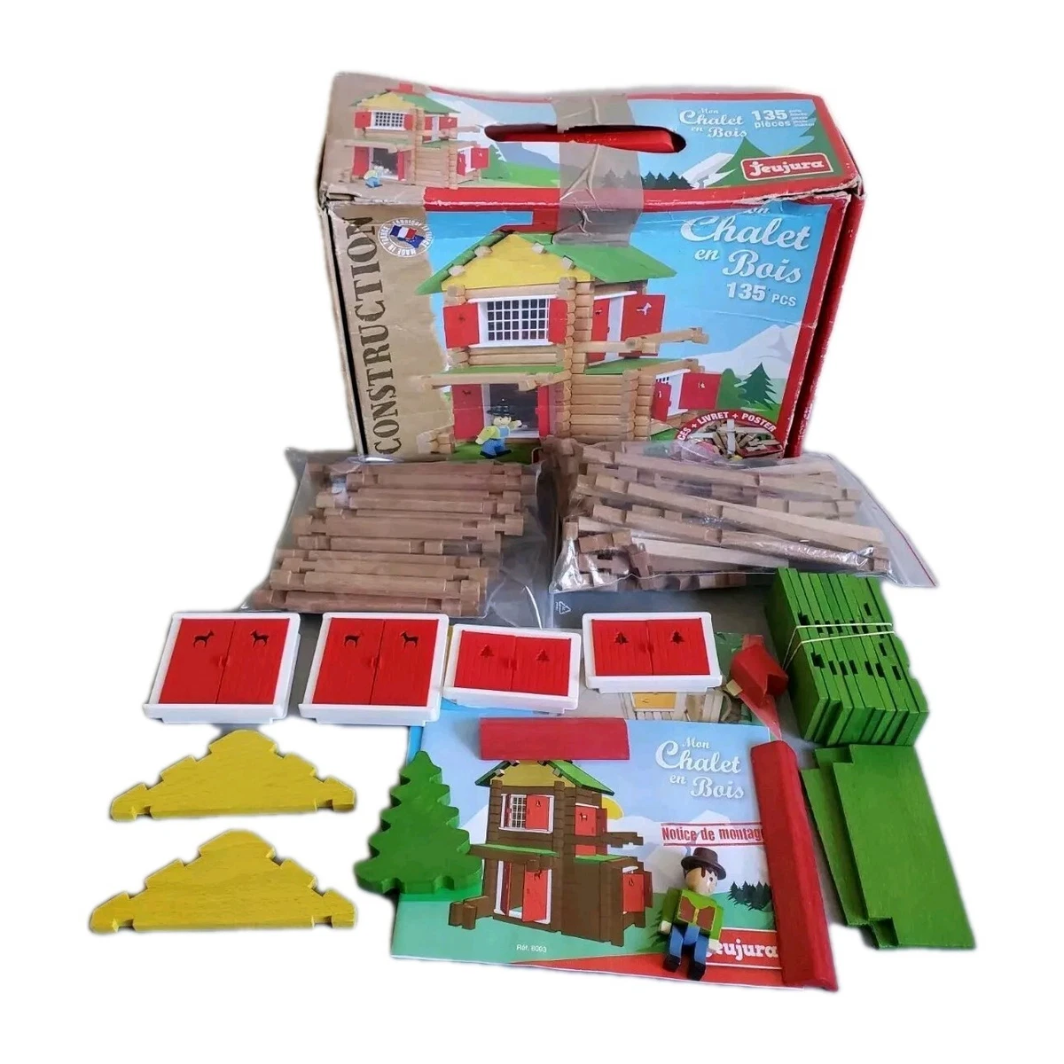 Jeujura 32 F – Le Célèbre Chalet Suisse à Construire, Mallette En Bois, échelle 1/24