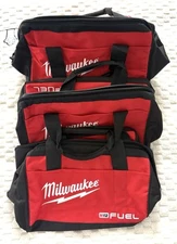 NEW 3 Pack Milwaukee FUEL M12 13" x 10" x 9 Canvas Tool Bag Case M18 12 Volt 3x