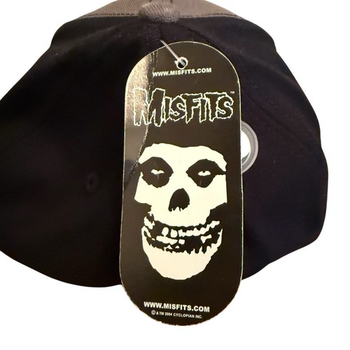 Vtg Misfits Crimson Ghost Grey Black Fitted Hat L/XL 00s Hardcore Punk Rock 2005 - Picture 7 of 11