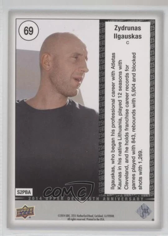 2014 Upper Deck 25th Anniversary Silver /250 Zydrunas Ilgauskas #69 - Image 2 of 2