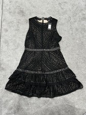 city chic black loving lace tiered dress size 16