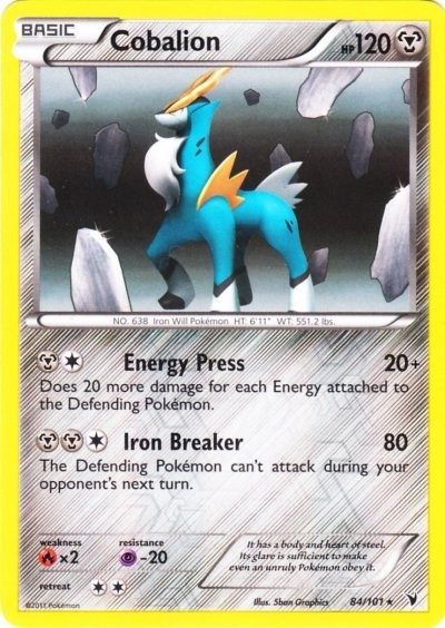 1x Cobalion - 84/101 - Holo Rare Lightly Played Pokemon BW - Noble Victories