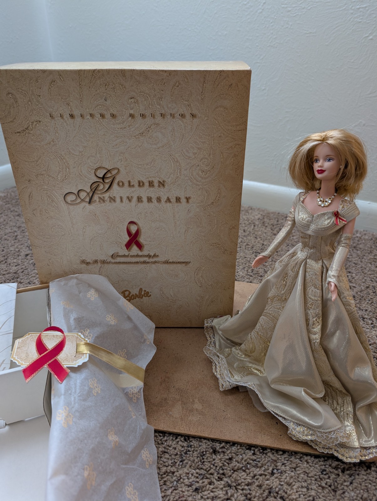 R Us Golden Anniversary Barbie Collectibles Ltd Ed #20038 Ma