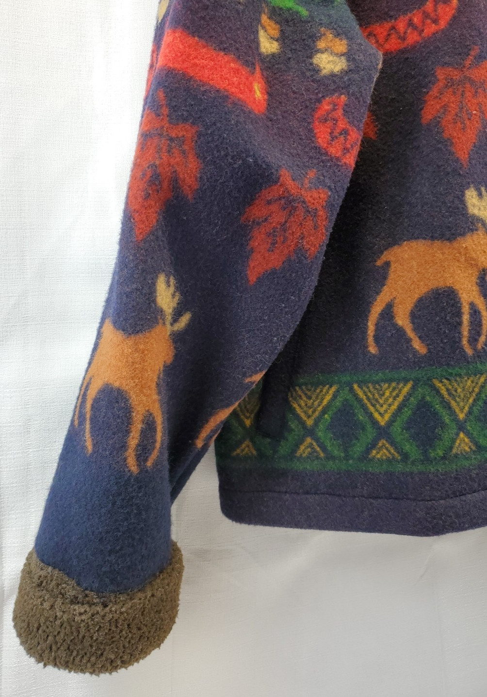 VTG Pendleton Wool Moose Canoe Leaf Northwoods Ca… - image 5