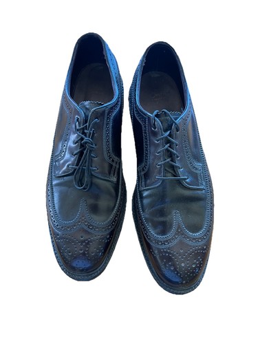 Vintage Florsheim Vcleat Oxblood Shell Cordovan Shoes Wingtip 10.5 D - Picture 2 of 11