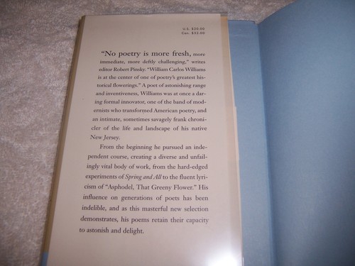 William Carlos Williams: Selected Poems Robert Pinsky hc/dj - Picture 2 of 5