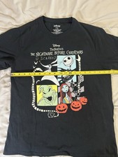 Disney The Nightmare Before Christmas T Shirt Large Black Tim Burton