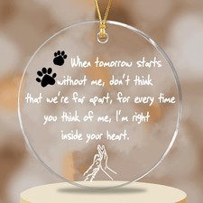 Dog Memorial Gifts for Loss of Dog, Dogs Memorial Ornament Arcylic Christmas ...