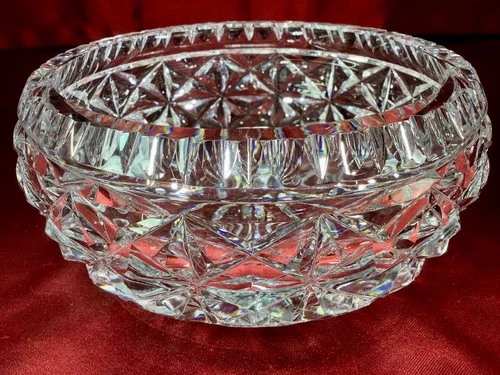 Cut Glass Crystal Bohemia Heavy Bowl Moser Waterford Nachtmann Ajka or ABP Style