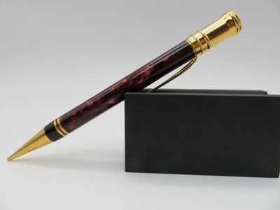 Parker Duofold Bleistift Marble Maroon Date Code IE 1990 Top Mechanical Pencil