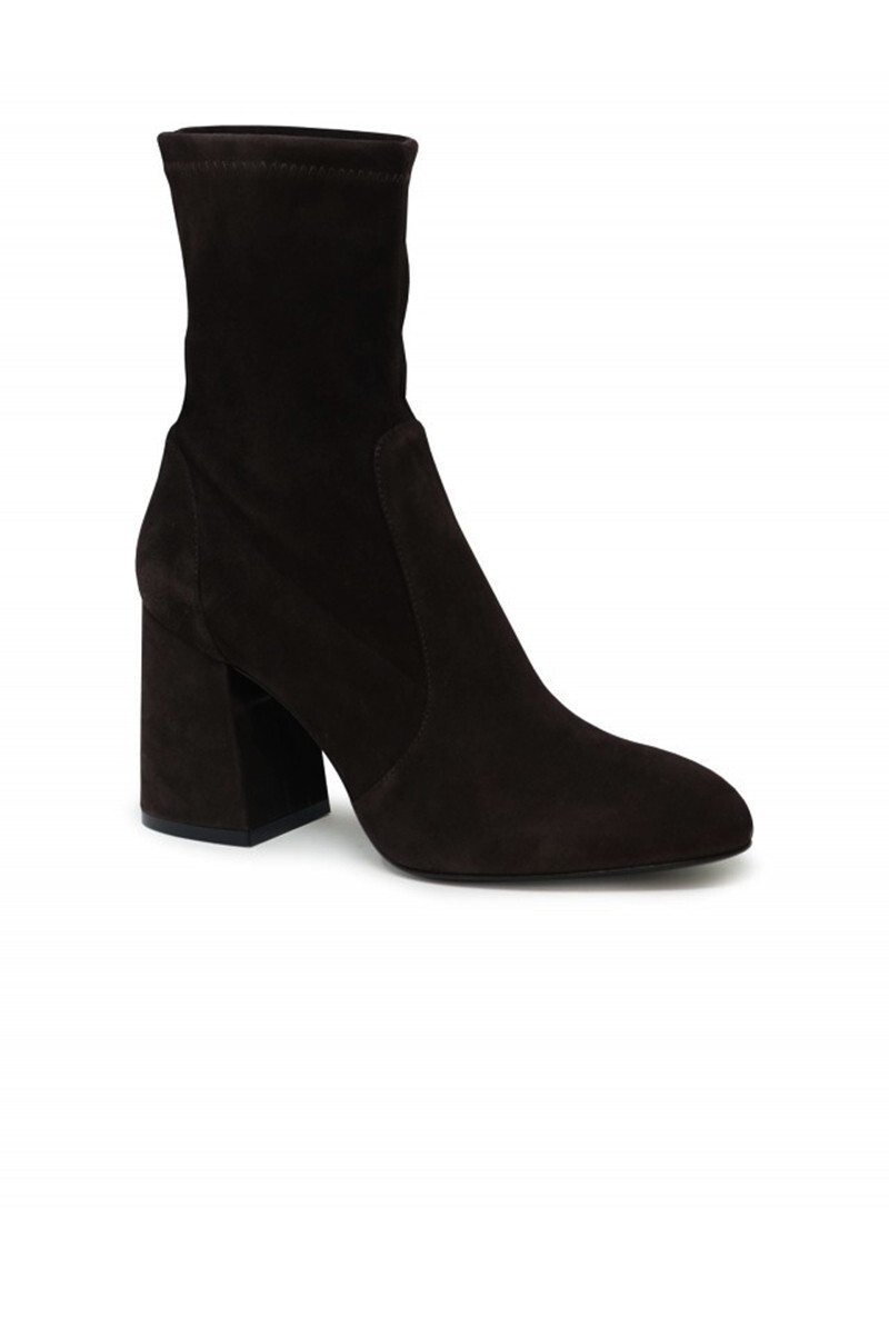$600 STUART WEITZMAN Flareblock 85 MM Suede Ankle Boots BLACK SOCK 9.5 B (PB30)