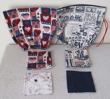 4th of July Tea Cozy & Matching Coaster Sets, Sm - 2 to 4 cups