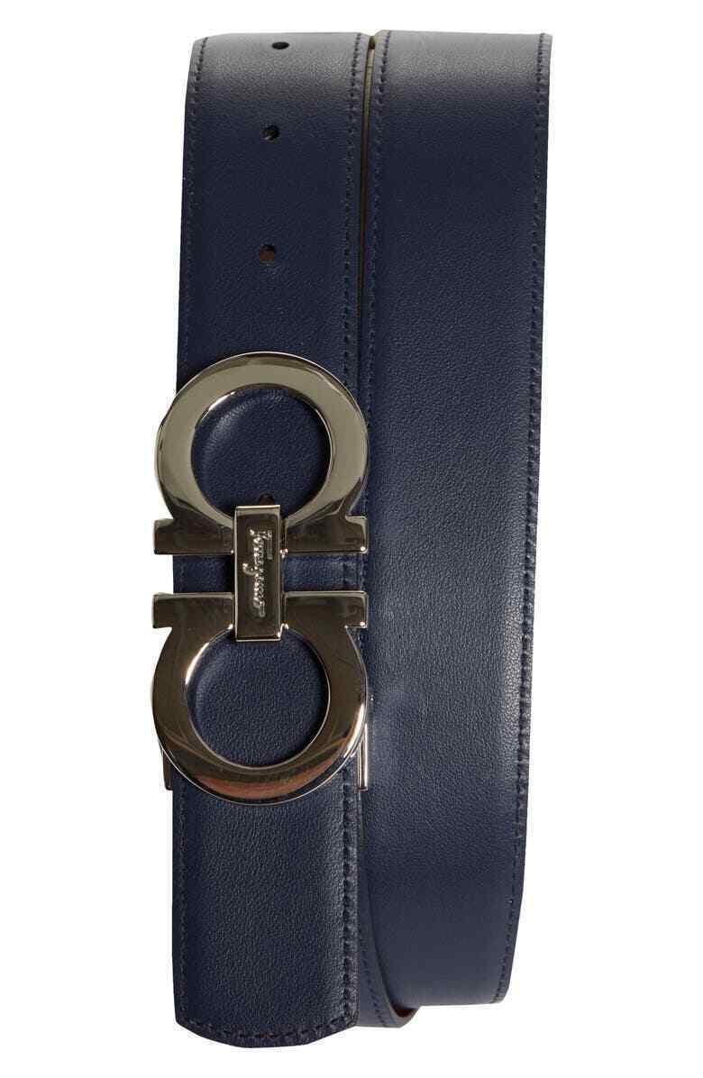 Salvatore Ferragamo Blue / Red Calfino Soft Leather