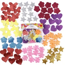 Incraftables Glitter Foam Stickers for Kids Self Adhesive 100pcs
