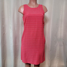 Tommy Hilfiger Sleeveless Mini Shift Dress Women's Size 2 Coral Striped NWT