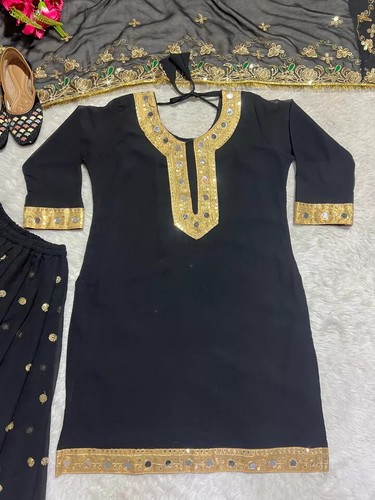 Indian Designer Dhoti Salwar suit women Bollywood wedding wear kurti dhoti suits - Picture 12 of 14