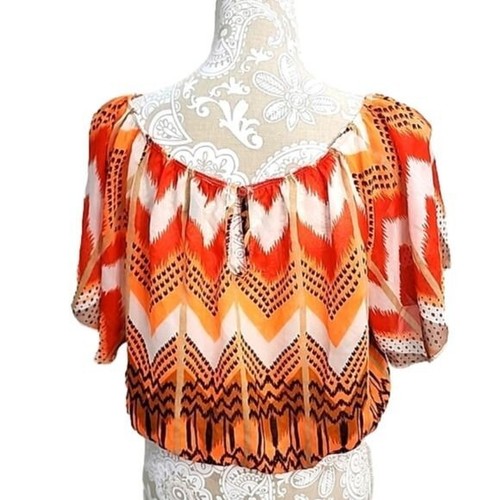 Top corto Live 4 Truth Vibrant naranja y negro manga corta para mujer XL - Imagen 4 de 10