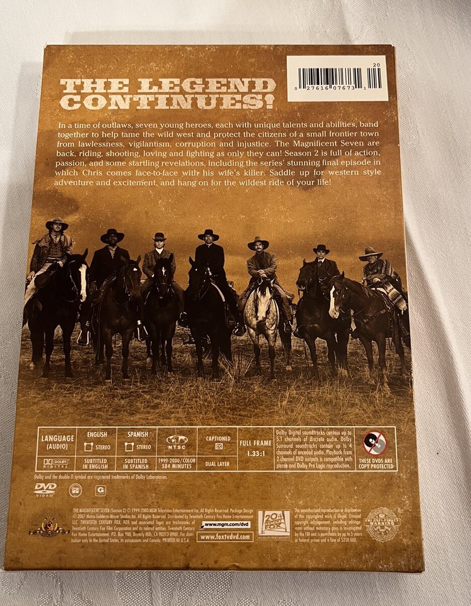 Magnificent Seven - The Complete Second Season (DVD, 2007, 3-Disc