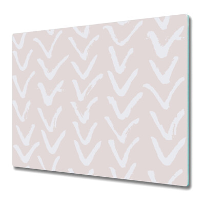 Tempered Glass Worktop Saver Kitchen V shape light pink 60x52