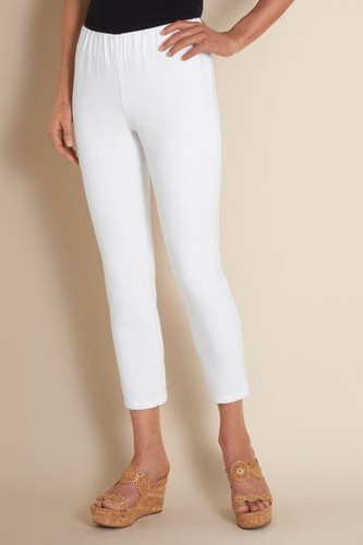 Soft Surroundings Metro Crop Leggings Pull On Pants White Womens Plus Size  1X | eBay