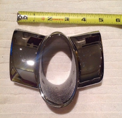 CHRIS CRAFT BRASS CHROME FLAGSTAFF BRACKET LIGHT 3” OVAL RESTORED - Picture 3 of 4