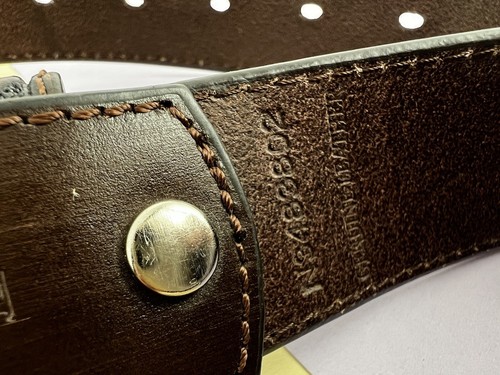 Nocona Belt Co. Women's Stamped Brown Leather Cross Buckle Western Boho Large - Picture 7 of 11