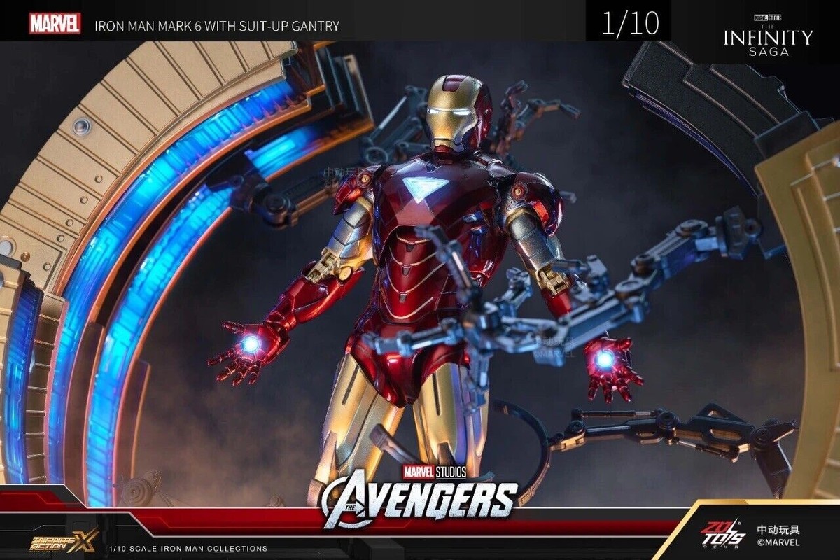 USA] ZD Toys Iron Man Suit-Up Gantry Mark VI Avengers 1/10 Scale
