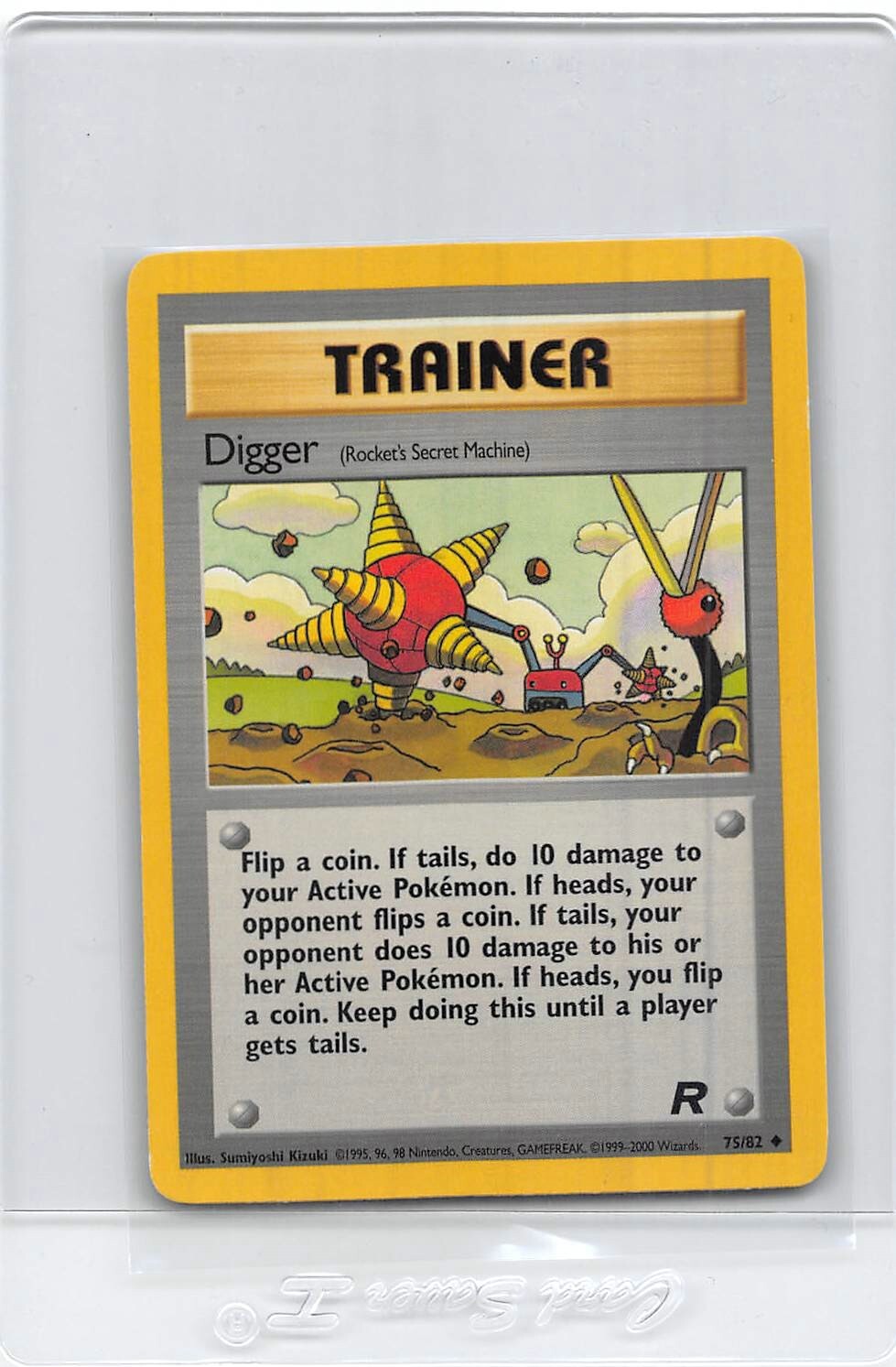 DIGGER 75/82 - Team Rocket - Uncommon - VINTAGE WOTC Pokemon Card Unlimited - NM