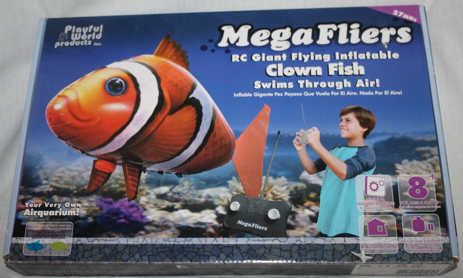 New 2011 Mega Fliers RC Giant Flying Inflatable Clown Fish Air Swimmer 27MHz 