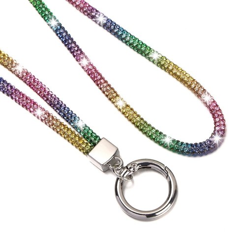 Rhinestone Phone Lanyard Hanging Cord Chain Straps Crystal Anti-lost Rope - Photo 12 sur 26