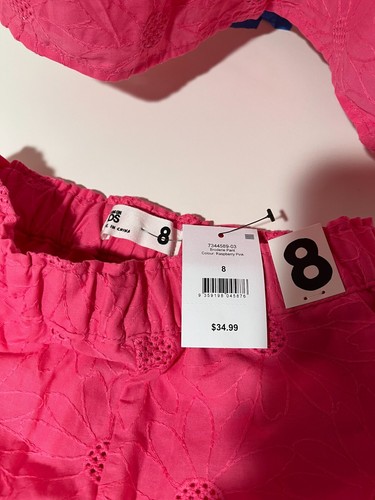 Pantalón Bordado Algodón On Niños Rosa Frambuesa Talla 8 Algodón Bordado - Imagen 3 de 4