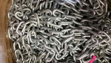 3/16" x 60' PROOF COIL CHAIN HOT DIPPED GALV. 750 LBS