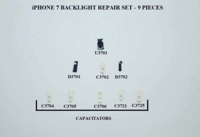 Kit De Réparation Rétro-éclairage Pour IPhone 6S - Filtre, Diode, Pince, Neuf Sous Blister