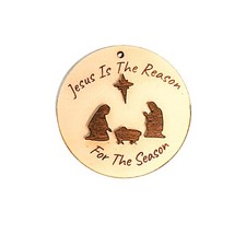 Engraved Wood Christmas Ornament - Jesus Is The Reason