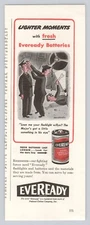 1943 Eveready Batteries Fresh Batteries Last Longer VINTAGE PRINT AD PM43