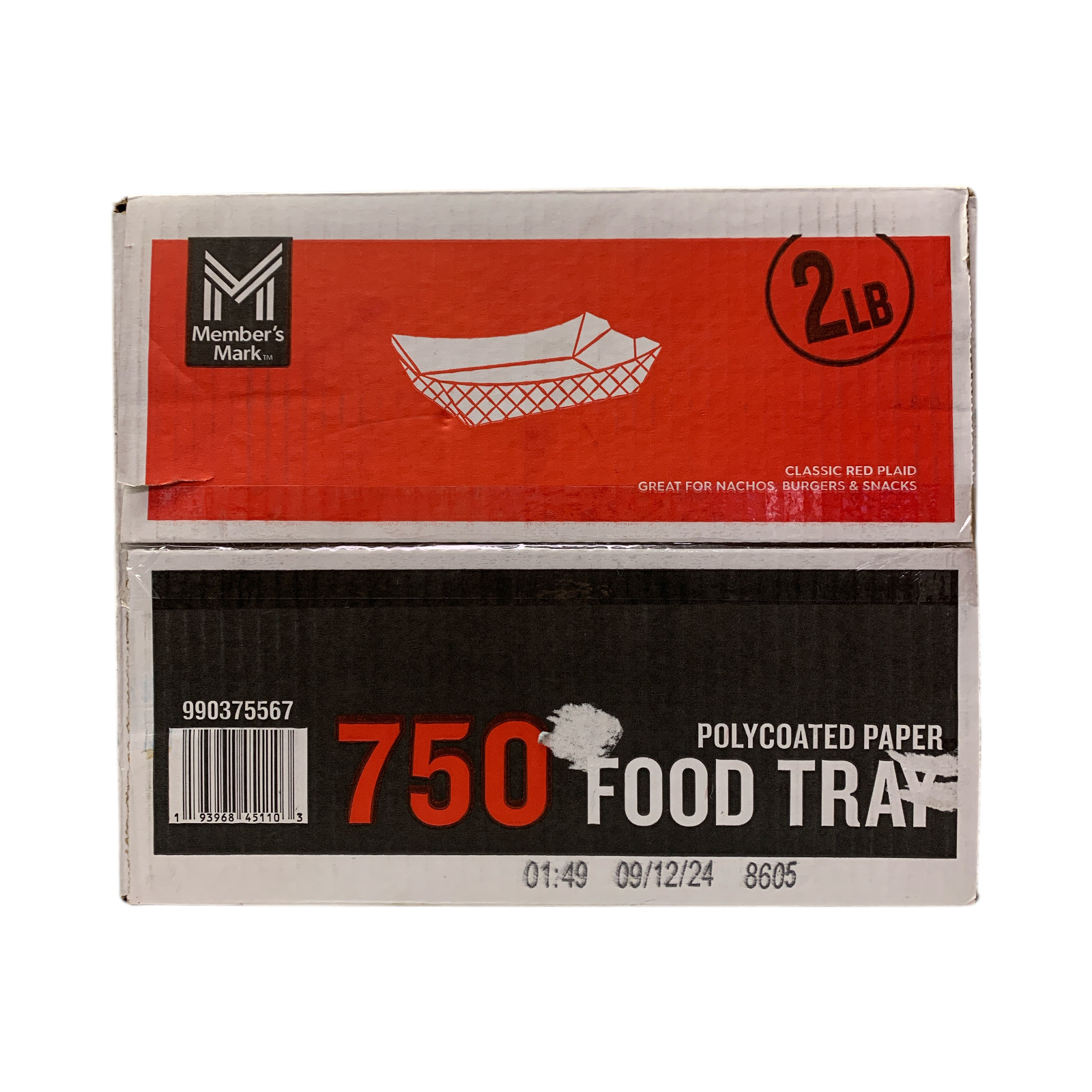 Участники отмечают 2 фунта Лотки для еды из бумаги с полимерным покрытием 750 штук в классическую красную клетку 6490₽