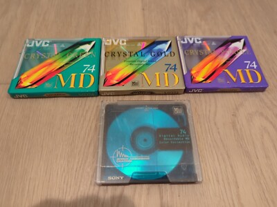 JVC CrystL Green Gold Purple Dynamic Digital Sound Recordable MD W/ Sony MD
