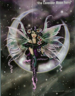 *Fairy Postcard-''The Lavender Moon Ferry''  {RB40}