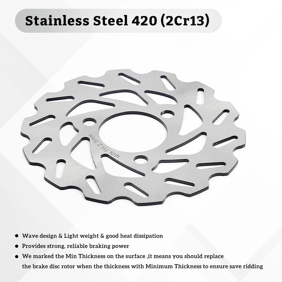 2004-2013 for Honda TRX450R TRX 450ER Sportrax 450 Front Rear Brake Disc Rotors - Image 4 of 4