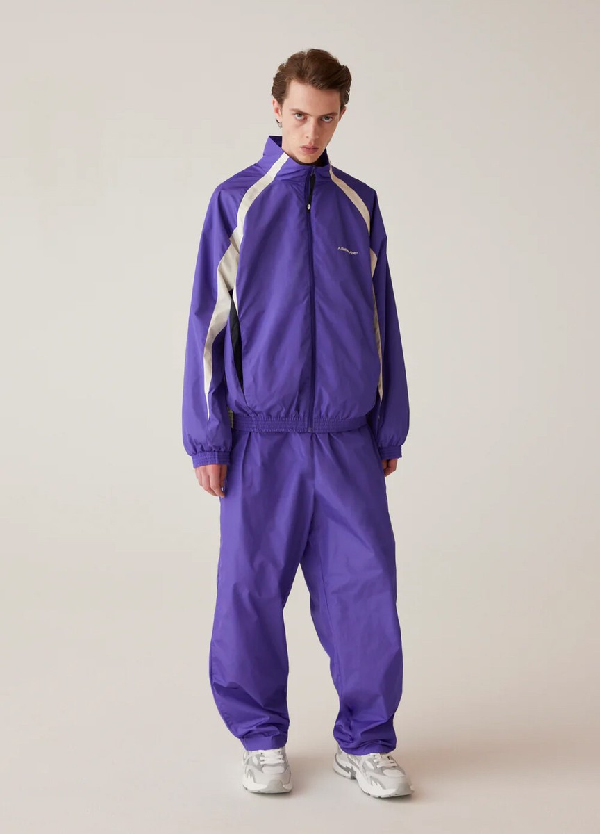 A BATHNIG APE Men's BATHING APE LOGO NYLON TRACK JACKET A BATHNIG APE Men's BATHING APE LOGO NYLON TRACK JACKET