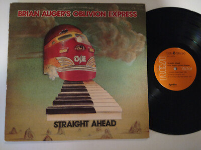 BRIAN AUGER'S OBLIVION EXPRESS LP STRAIGHT AHEAD 1974 RCA APL1-0454 1ST PRESS