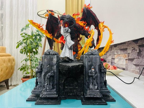 Epic Balrog Vs Gandalf Diorama LED Modification - Large Size, Balrog Figur - Bild 12 von 12