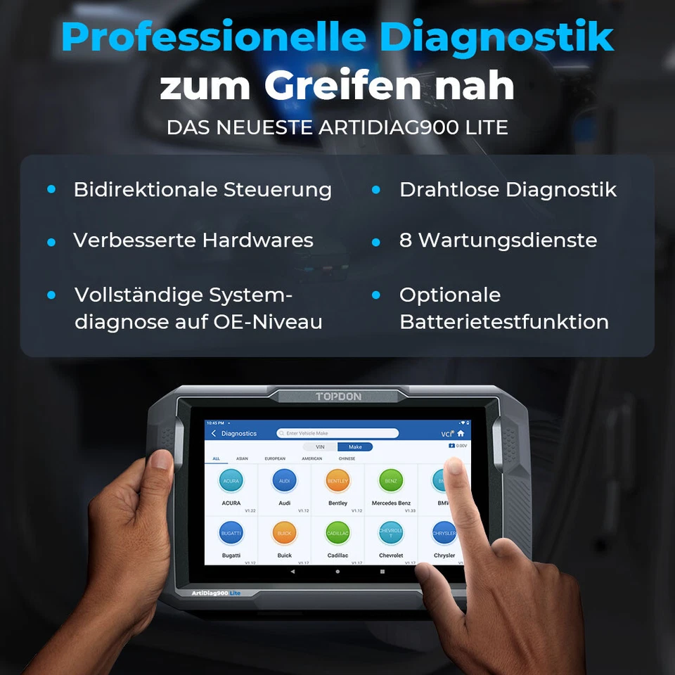 🔥2025 TOPDON ArtiDiag900 Lite Professional Automotive OBD2 Diagnostic Tool All System German - Image 2 of 4