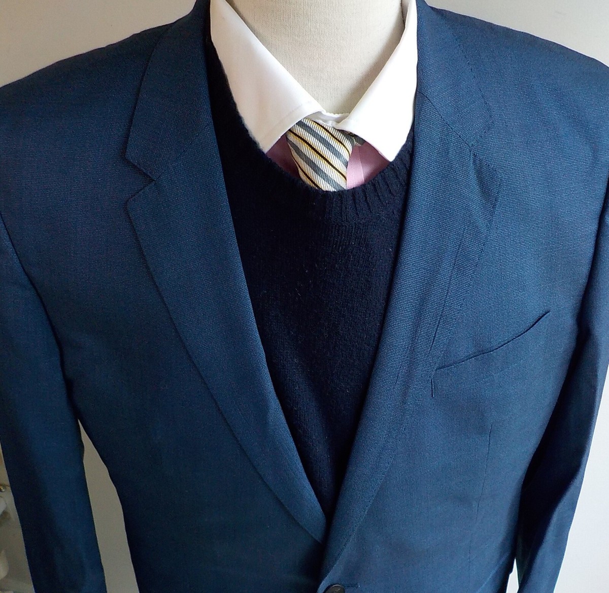 【美品】HUGO BOSS super130 セットアップ IT50 ネイビー BOSS HUGO BOSS Guabello Made in Italy Super 130 Wool 2