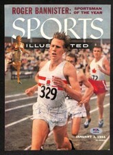 Roger Bannister Signed 1/3/1955 Sports Illustrated Magazine Cover Only PSA/DNA