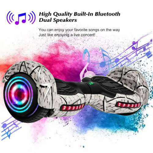 6.5" Spider Electric Hoverboard LED Self Balance Bluetooth Scooter no bag UL USA - Afbeelding 1 van 11