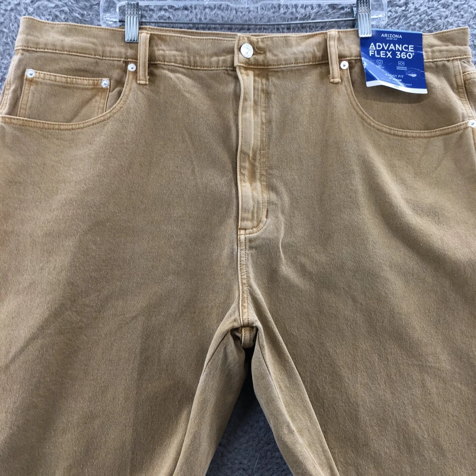 Pantalones Cortos Arizona Jean Co Advance Flex 360 Para Hombre 42 (real 45x10) Marrón Tiro Alto NUEVO Foto 2 de 4